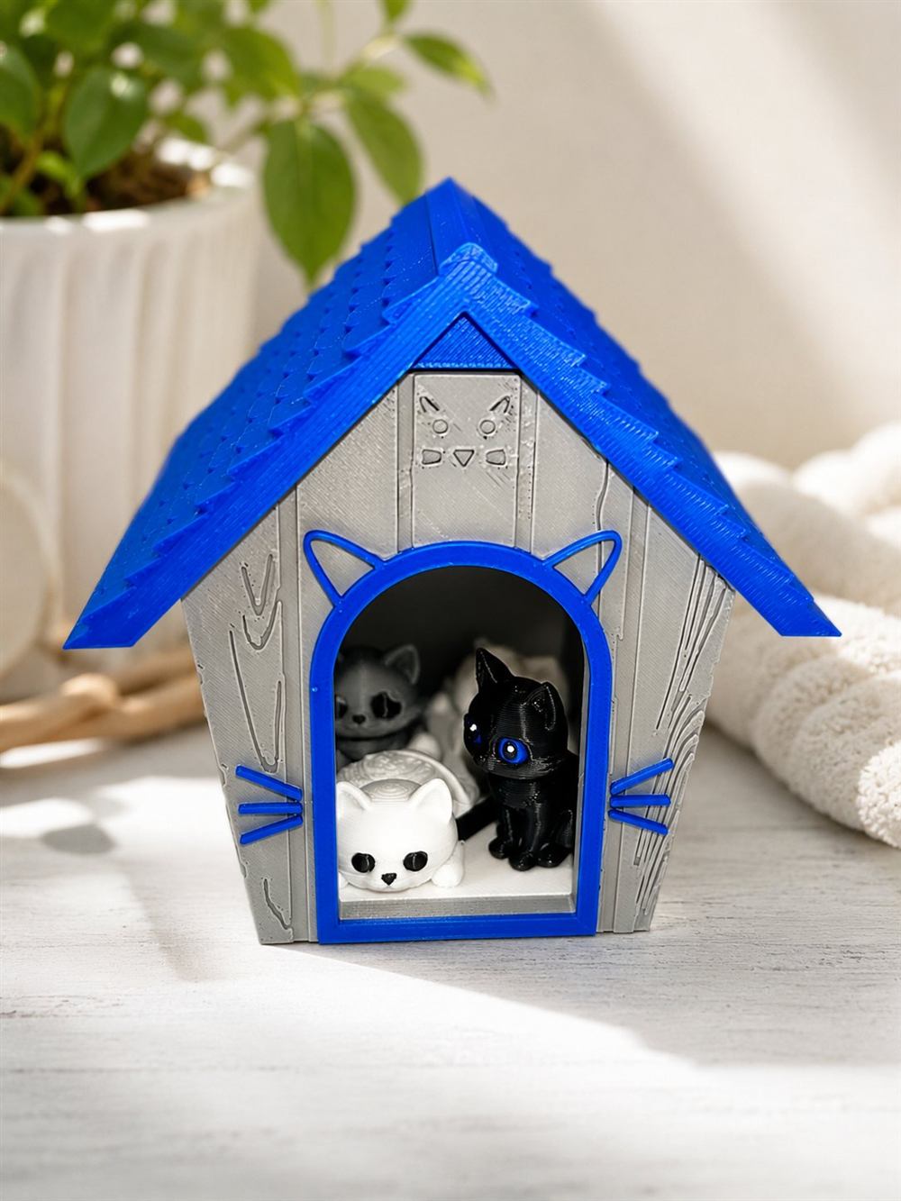 Cat Cottage Playset with 4 Kittens